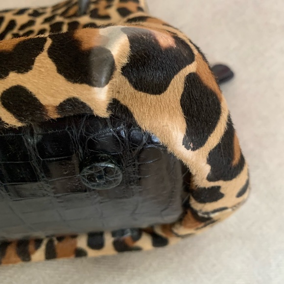 Nancy Gonzalez Leopard and Crocodile Handbag - Picture 7 of 14